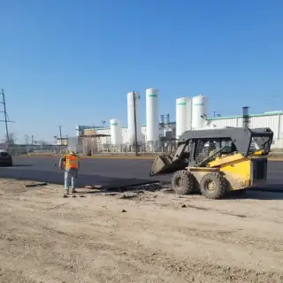 Wright's Paving asphalt job.