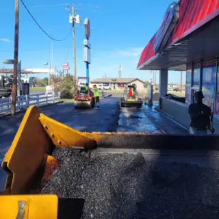 Wright's Paving asphalt job.