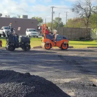Wright's Paving asphalt job.
